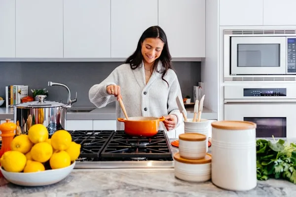 Kitchen interior with high end appliances